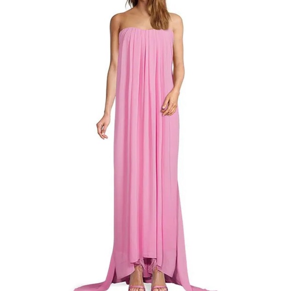 Antonio Melani Gown🩷Gorgeous Lily Crepe Chiffon Sweetheart Neckline Flowy Gown💕 - Picture 12 of 15